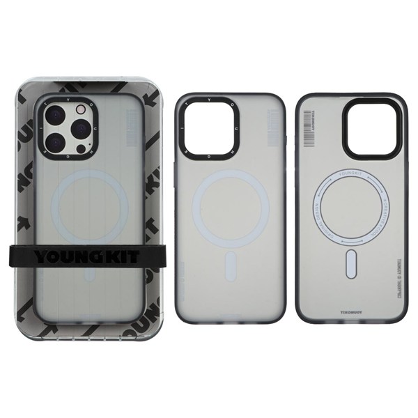 قاب اورجینال YoungKit Magsafe مات مدل Apple iPhone 15 Pro Max - ذغالی (پک اصلی)