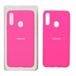 قاب سیلیکونی پاک کنی اورجینال Samsung Galaxy A20s - صورتی فانتزی (پک اصلی)