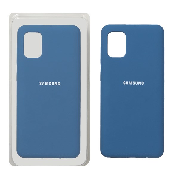 قاب سیلیکونی پاک کنی اورجینال Samsung Galaxy A31 - آبی تیره (پک اصلی)