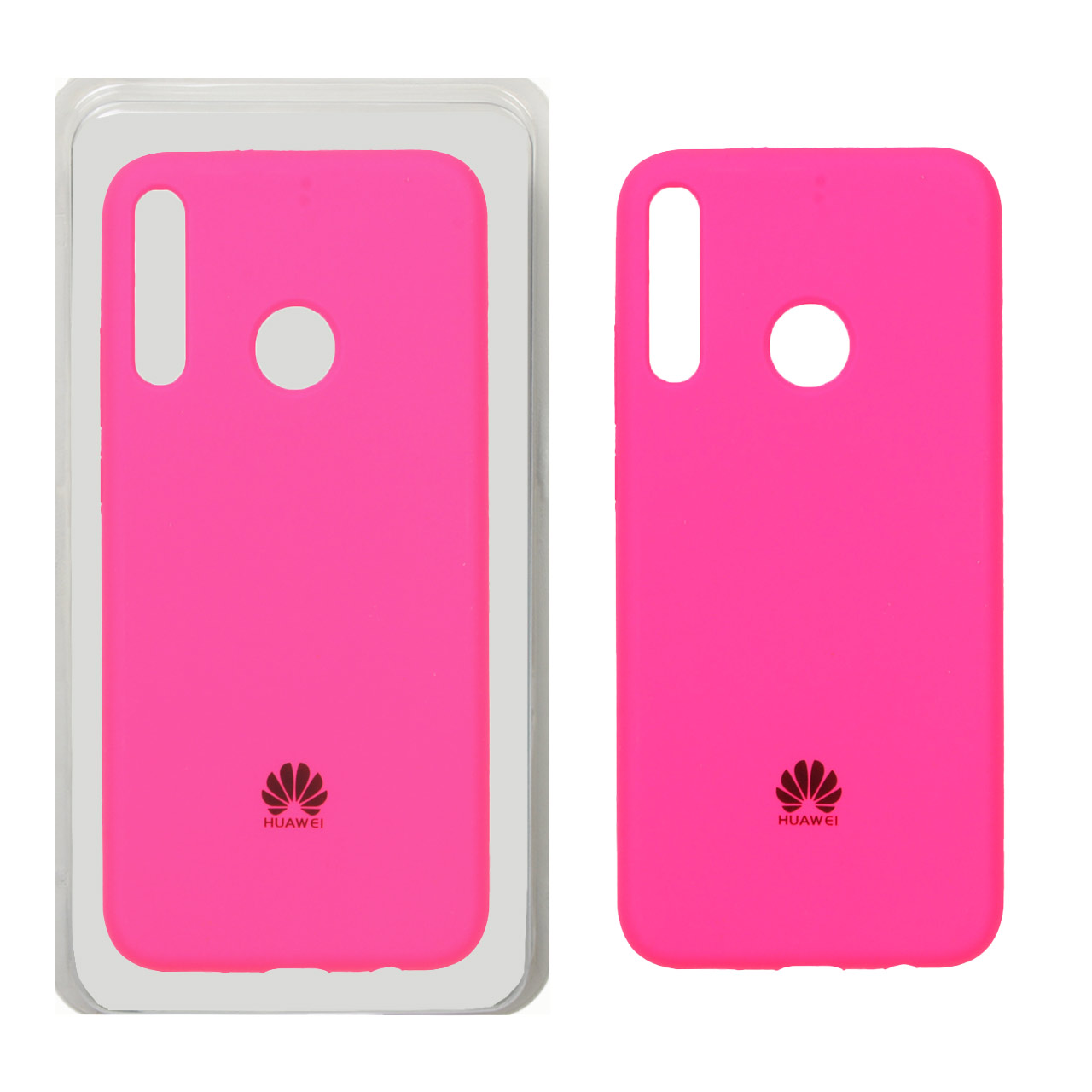 قاب سیلیکونی پاک کنی اورجینال Huawei Y7p - صورتی فانتزی (پک اصلی)