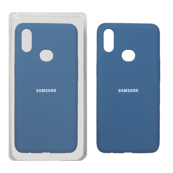 قاب سیلیکونی پاک کنی اورجینال Samsung Galaxy A10s - آبی تیره (پک اصلی)