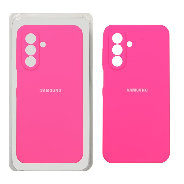 قاب سیلیکونی پاک کنی محافظ لنزدار اورجینال Samsung Galaxy A17 / A26 - صورتی فانتزی (پک اصلی)