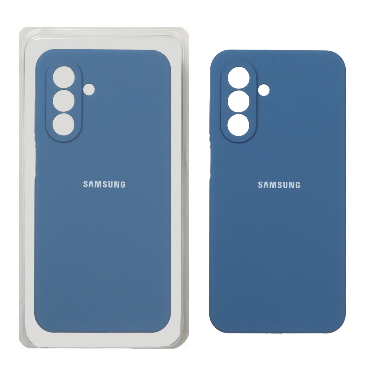 قاب سیلیکونی پاک کنی محافظ لنزدار اورجینال Samsung Galaxy A17 / A26 - آبی تیره (پک اصلی)