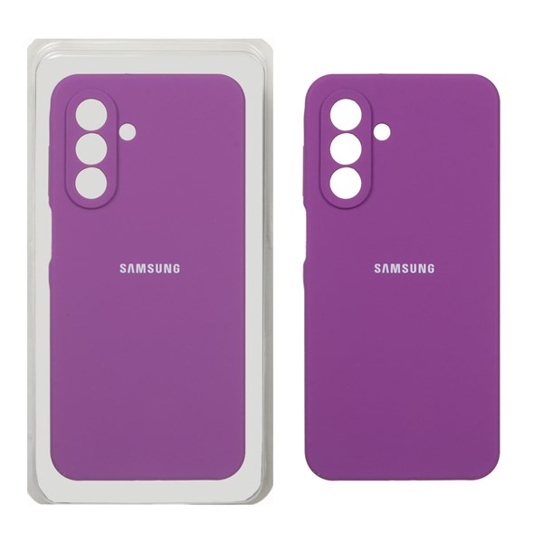 قاب سیلیکونی پاک کنی محافظ لنزدار اورجینال Samsung Galaxy A17 / A26 - ارغوانی (پک اصلی)