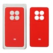 قاب سیلیکونی پاک کنی محافظ لنزدار اورجینال Xiaomi Redmi Note 14 Pro 4G - قرمز (پک اصلی)