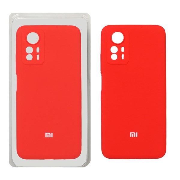 قاب سیلیکونی پاک کنی محافظ لنزدار اورجینال Xiaomi Redmi Note 12S - قرمز (پک اصلی)
