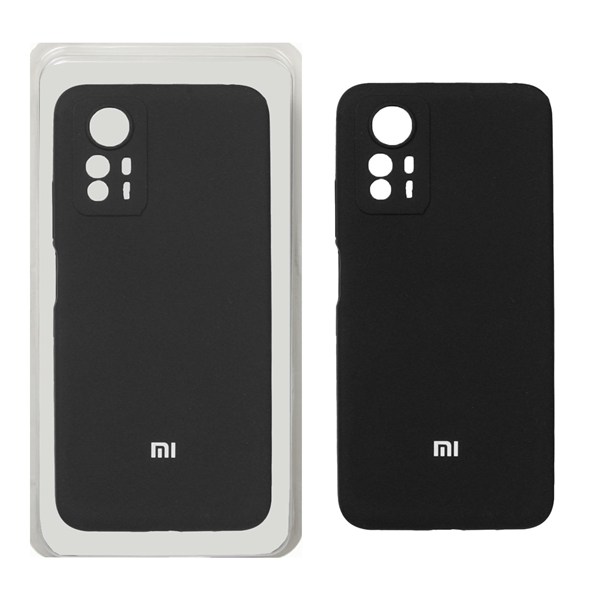 قاب سیلیکونی پاک کنی محافظ لنزدار اورجینال Xiaomi Redmi Note 12S - مشکی (پک اصلی)