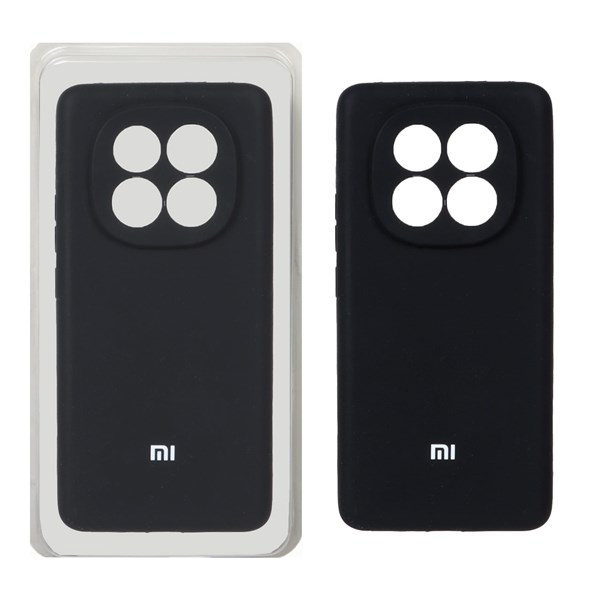 قاب سیلیکونی پاک کنی محافظ لنزدار اورجینال Xiaomi Redmi Note 14 Pro Plus 5G - مشکی (پک اصلی)