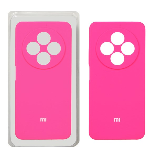 قاب سیلیکونی پاک کنی محافظ لنزدار اورجینال Xiaomi Redmi 14C / Redmi A4 / Poco C75 - صورتی فانتزی (پک اصلی)