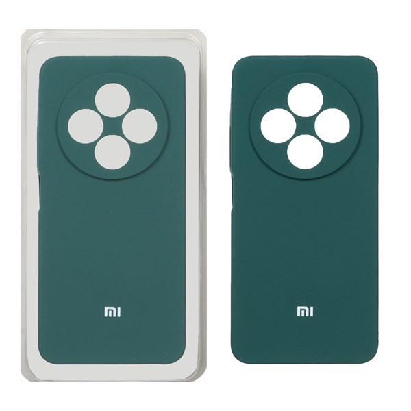 قاب سیلیکونی پاک کنی محافظ لنزدار اورجینال Xiaomi Redmi 14C / Redmi A4 / Poco C75 - سبز (پک اصلی)