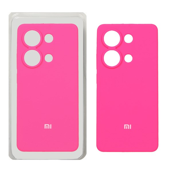 قاب سیلیکونی پاک کنی محافظ لنزدار اورجینال Xiaomi Redmi Note 14S / Note 13 Pro 4G / Poco M6 Pro 4G - صورتی فانتزی (پک اصلی)