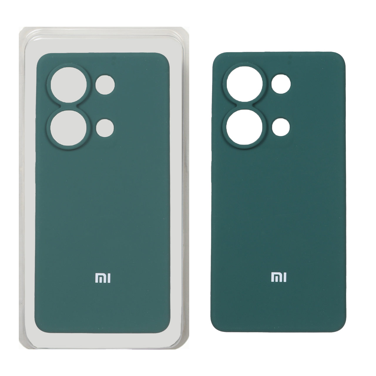 قاب سیلیکونی پاک کنی محافظ لنزدار اورجینال Xiaomi Redmi Note 14S / Note 13 Pro 4G / Poco M6 Pro 4G - سبز (پک اصلی)