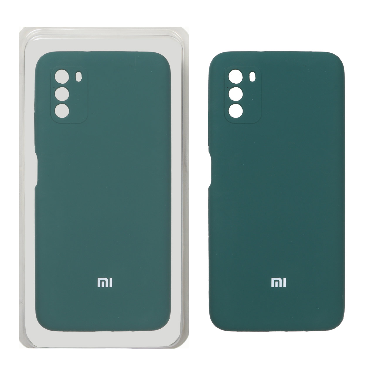 قاب سیلیکونی پاک کنی محافظ لنزدار اورجینال Xiaomi Poco M3 - سبز (پک اصلی)