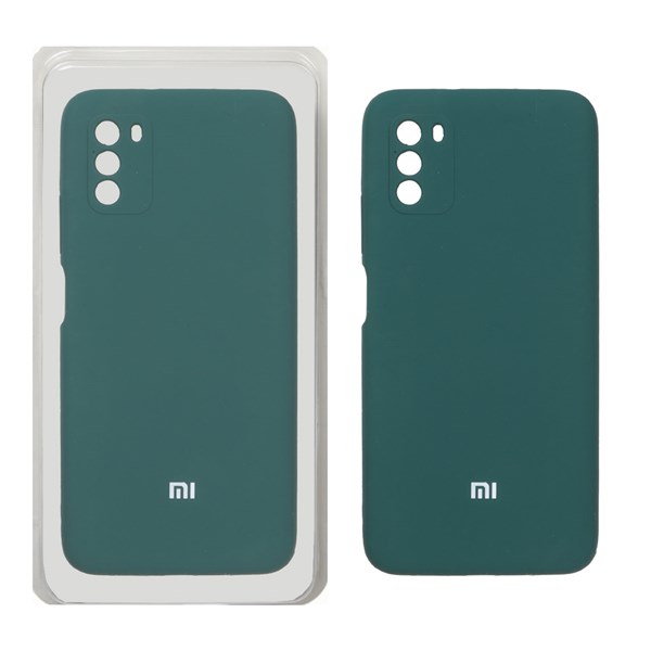 قاب سیلیکونی پاک کنی محافظ لنزدار اورجینال Xiaomi Poco M3 - سبز (پک اصلی)