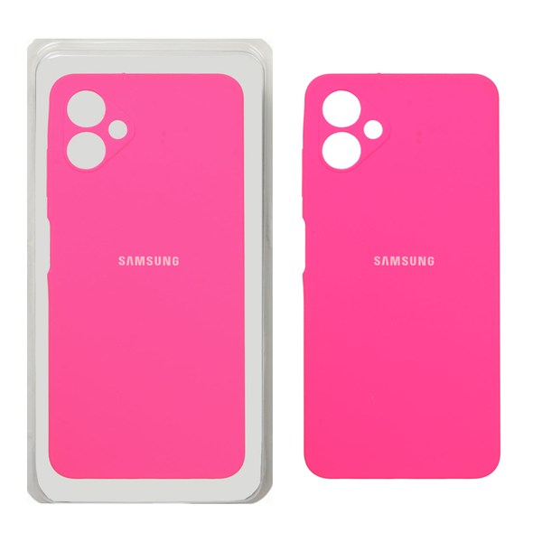 قاب سیلیکونی پاک کنی محافظ لنزدار اورجینال Samsung Galaxy A06 - صورتی فانتزی (پک اصلی)