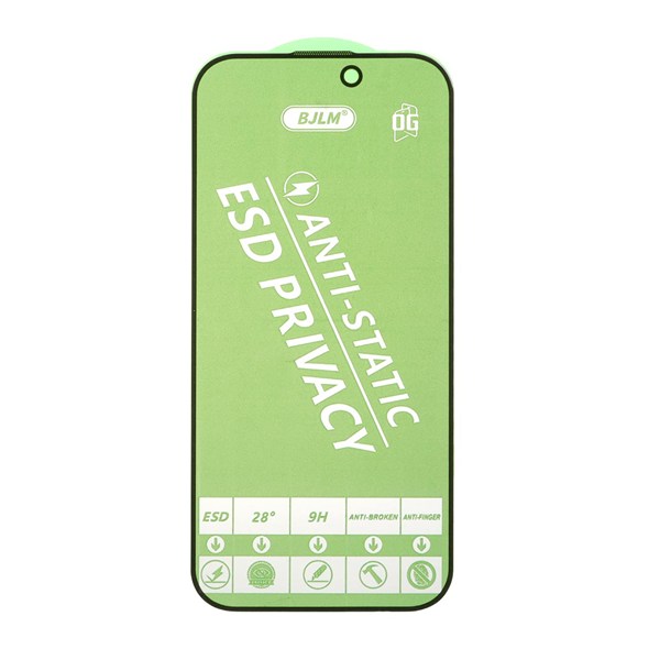 محافظ صفحه نمایش شیشه ای Full Cover OG - Privacy Anti Static مدل Apple iPhone 17 / iPhone 16 Pro