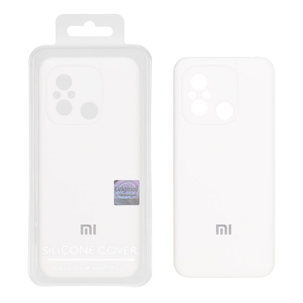 قاب سیلیکونی پاک کنی اورجینال Master Quality مدل Xiaomi Redmi 12C / Redmi 11A / Poco C55 - سفید (پک دار)