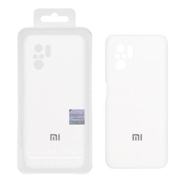 قاب سیلیکونی پاک کنی اورجینال Master Quality مدل Xiaomi Redmi Note 10 4G / Redmi Note 10S / Poco M5S - سفید (پک دار)