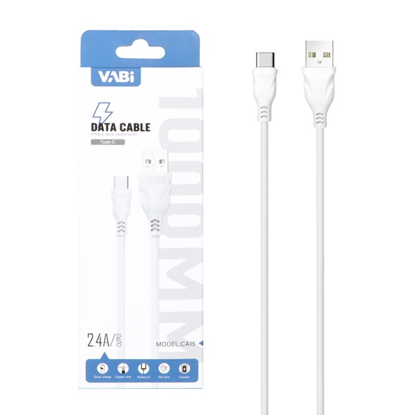 کابل شارژ فست VABI Type-C مدل CA15 - سفید