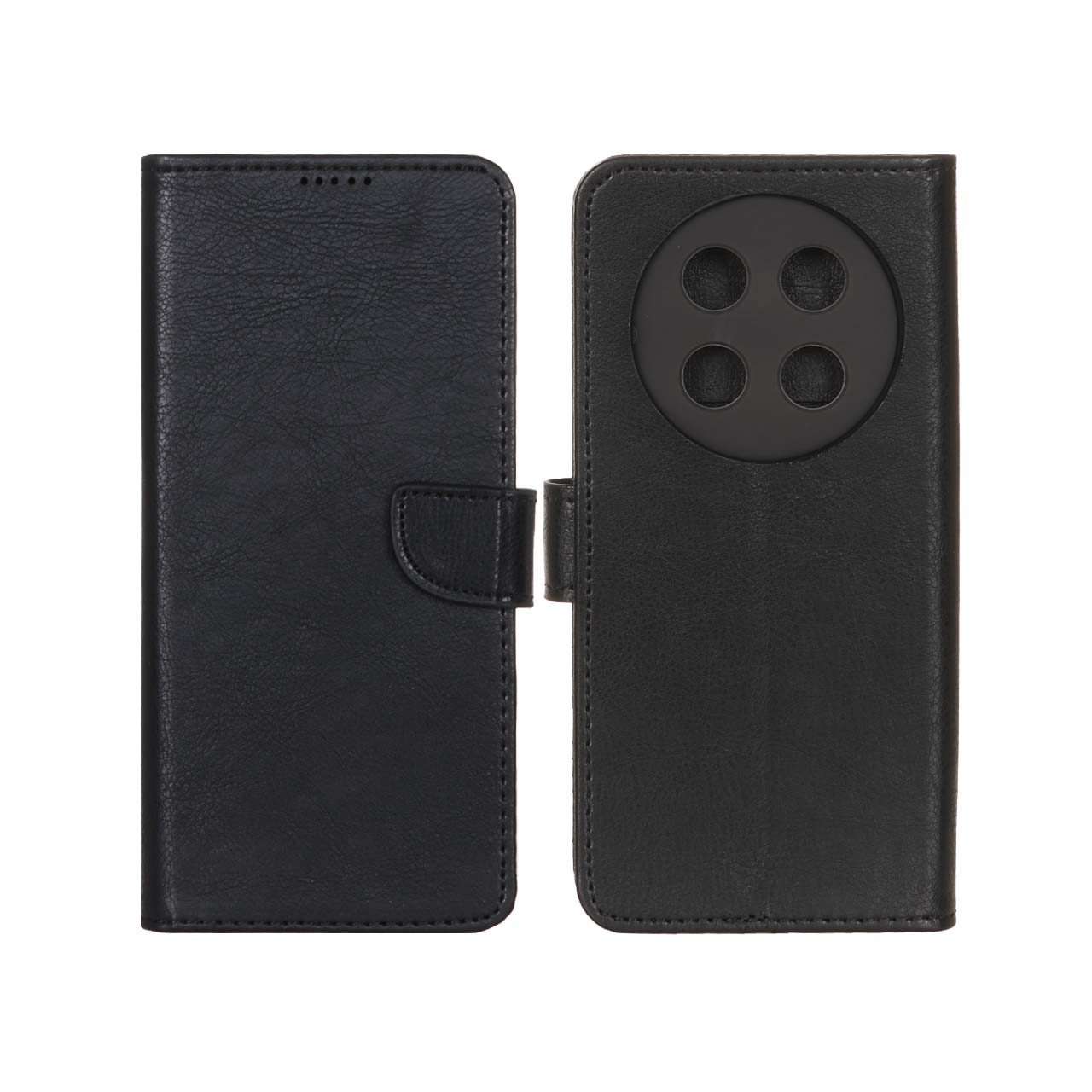 کیف چرمی موبایل مگنتی محافظ لنزدار Honor X9c - مشکی