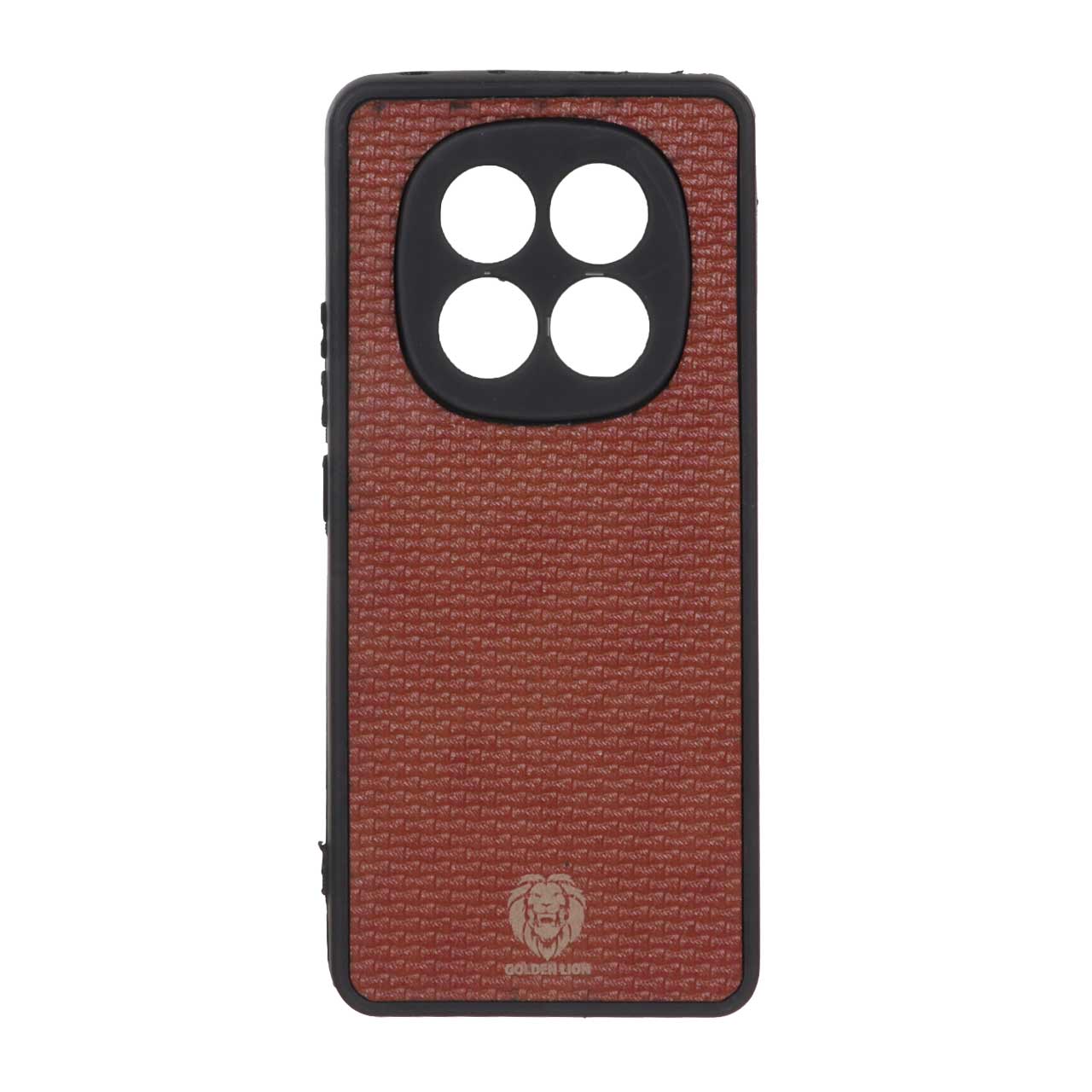 قاب طرح چرم حصیری Golden lion مدل Xiaomi Redmi Note 14 Pro 5G / Redmi Note 14 Pro Plus 5G / Poco X7 5G - قهوه ای