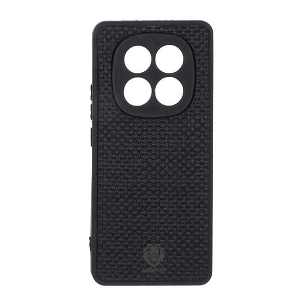 قاب طرح چرم حصیری Golden lion مدل Xiaomi Redmi Note 14 Pro 5G / Redmi Note 14 Pro Plus 5G / Poco X7 5G - مشکی
