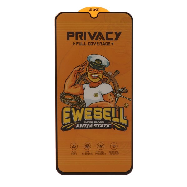 محافظ صفحه نمایش شیشه ای Full Cover Ewesell Anti Static Privacy مدل Samsung Galaxy A15 / A25 / A24 / M34 / F34