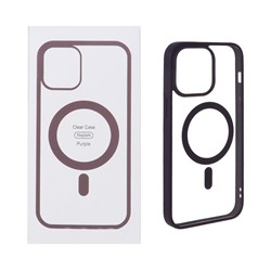 قاب شفاف Apple iPhone 14 Pro Max با قابلیت شارژ MagSafe - بنفش (پک دار)