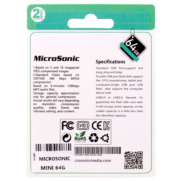 فلش 64 گیگ میکروسونیک Microsonic Drive Mini
