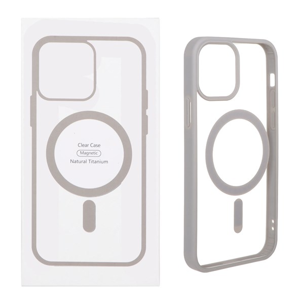 قاب شفاف Apple iPhone 12 Pro / iPhone 12 با قابلیت شارژ MagSafe - خاکستری (پک دار)