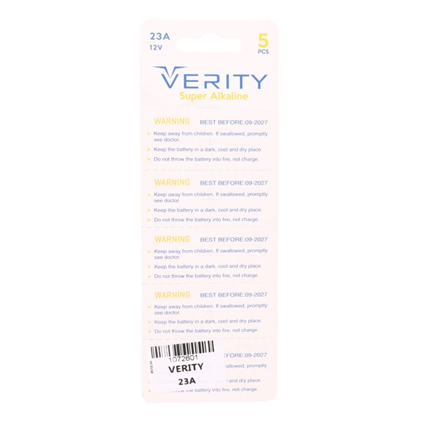باتری ریموت کنترل Verity Super Alkaline 12V 23A کد 1