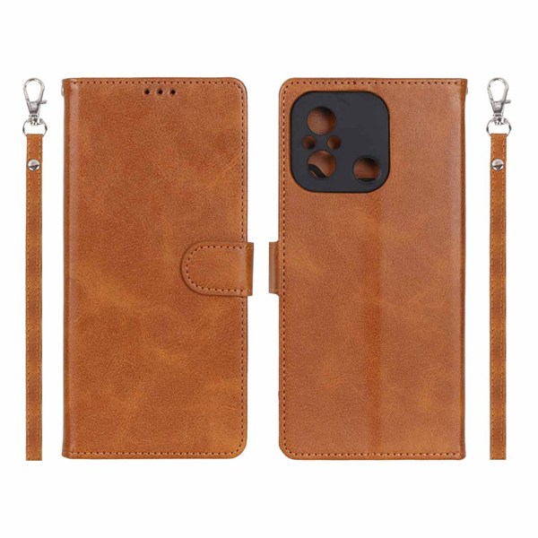 کیف موبایل مگنتی درجه یک MNC مدل Xiaomi Redmi 12C / Redmi 11A / Poco C55 - عسلی