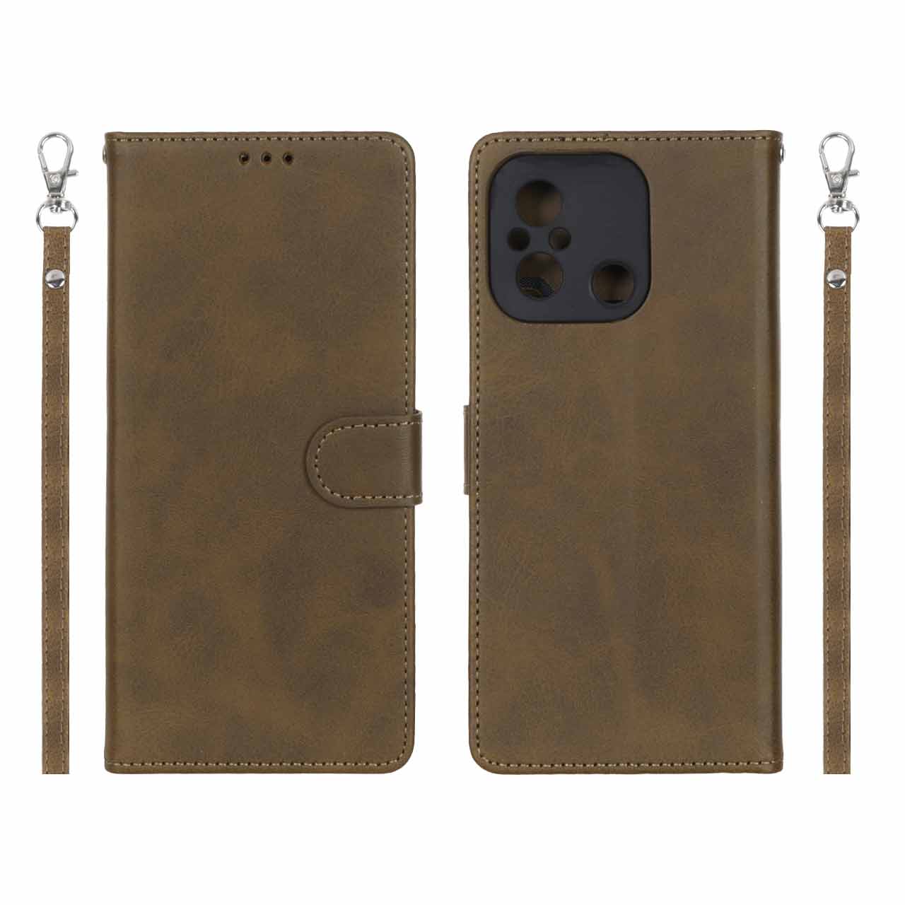 کیف موبایل مگنتی درجه یک MNC مدل Xiaomi Redmi 12C / Redmi 11A / Poco C55 - سبز زیتونی