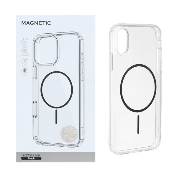قاب اورجینال Magnetic دور ژله ای MagSafe مدل Apple iPhone X / iPhone XS - مشکی (پک دار)
