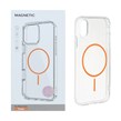 قاب اورجینال Magnetic دور ژله ای MagSafe مدل Apple iPhone X / iPhone XS - نارنجی (پک دار)