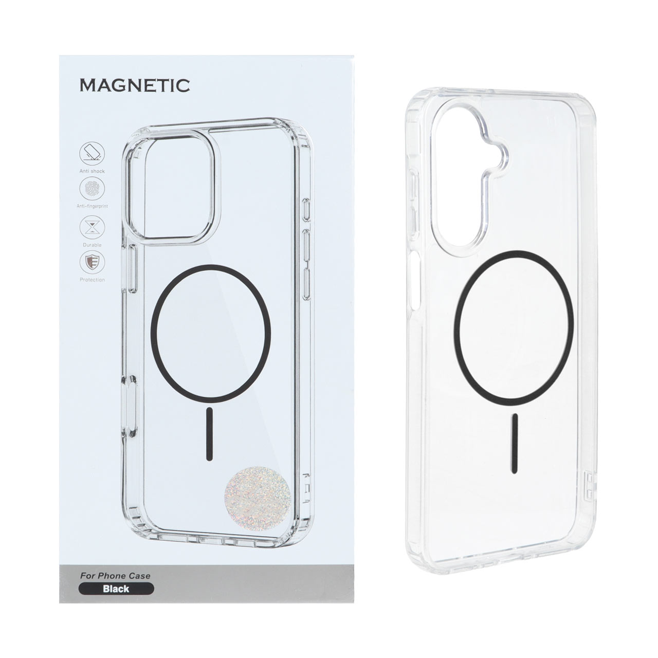 قاب اورجینال Magnetic دور ژله ای MagSafe مدل Samsung Galaxy A17 / A26 - مشکی (پک دار)