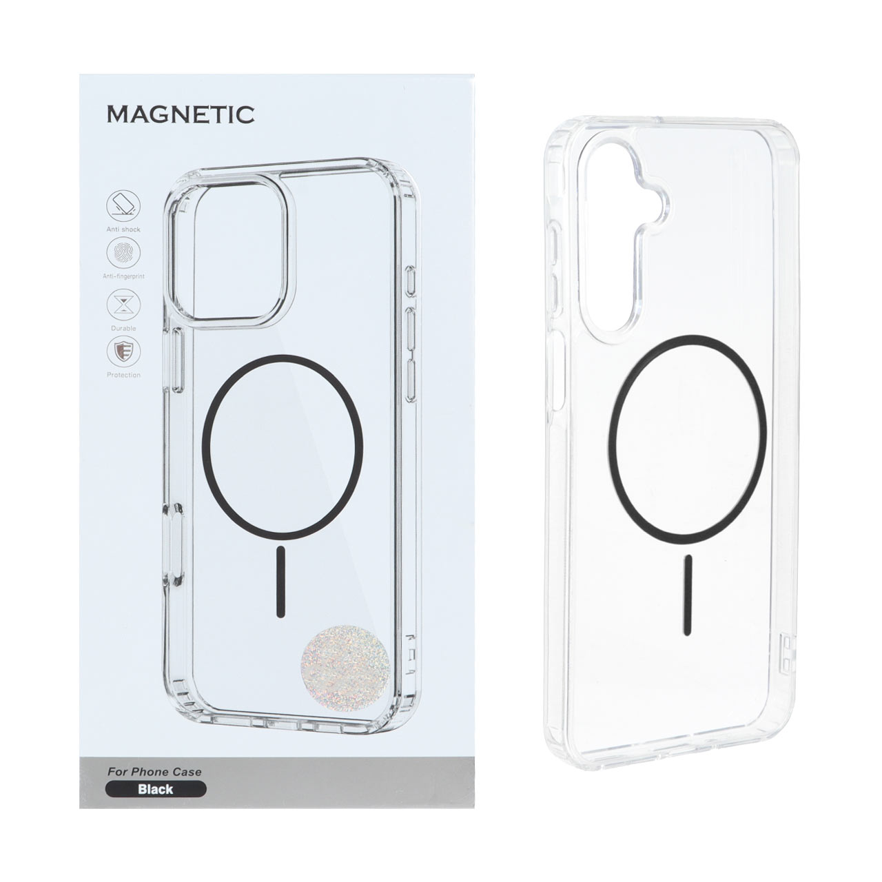 قاب اورجینال Magnetic دور ژله ای MagSafe مدل Samsung Galaxy A16 - مشکی (پک دار)