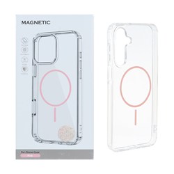 قاب اورجینال Magnetic دور ژله ای MagSafe مدل Samsung Galaxy A16 - صورتی (پک دار)