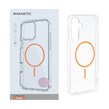 قاب اورجینال Magnetic دور ژله ای MagSafe مدل Samsung Galaxy A16 - نارنجی (پک دار)