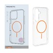 قاب اورجینال Magnetic دور ژله ای MagSafe مدل Samsung Galaxy S24 FE - نارنجی (پک دار)