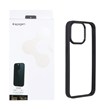 قاب اورجینال Spigen با توری اسپیکر فلزی Apple iPhone 15 Pro Max - شفاف مشکی (پک دار)