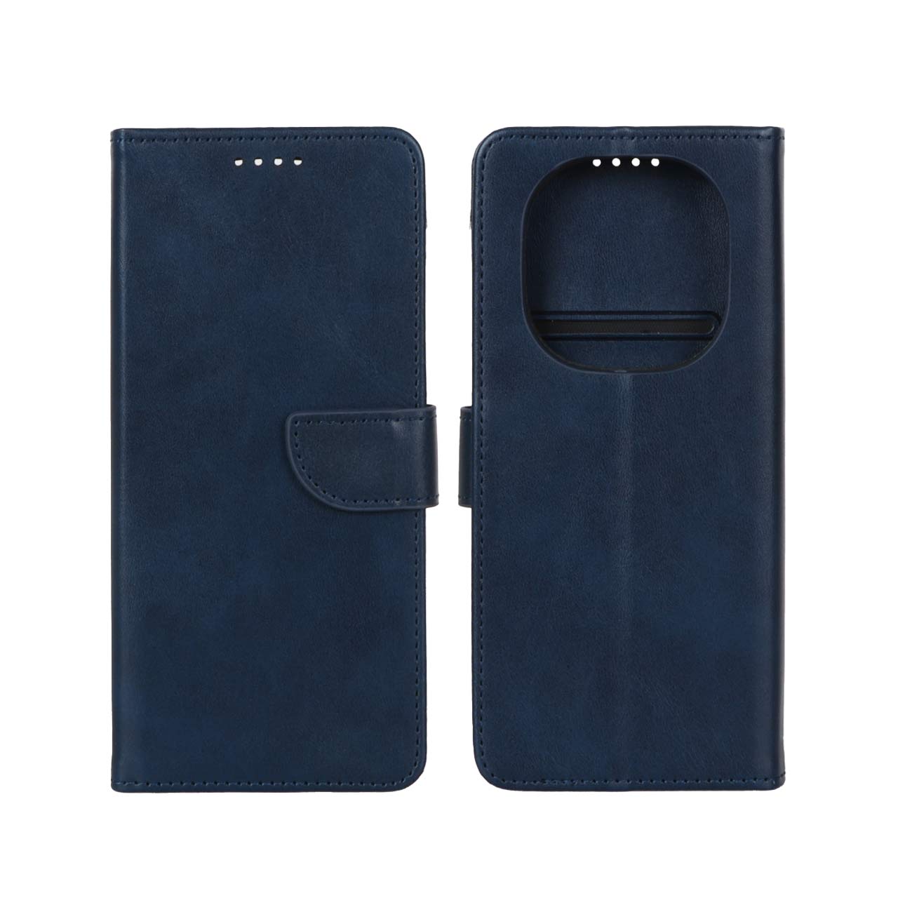 کیف چرمی موبایل مگنتی Xiaomi Redmi Note 14 Pro 4G - سرمه ای