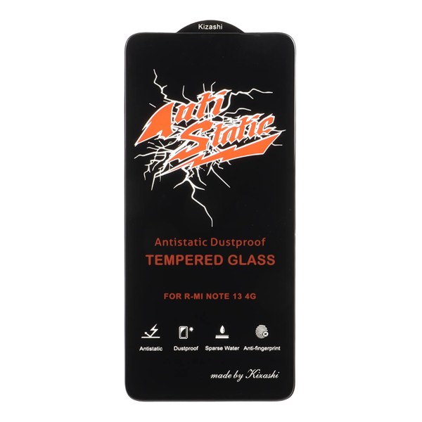 محافظ صفحه نمایش شیشه ای Full Cover Anti Static Kizashi مدل Xiaomi Redmi Note 13 4G / Poco M7 Pro 5G (بدون پک)