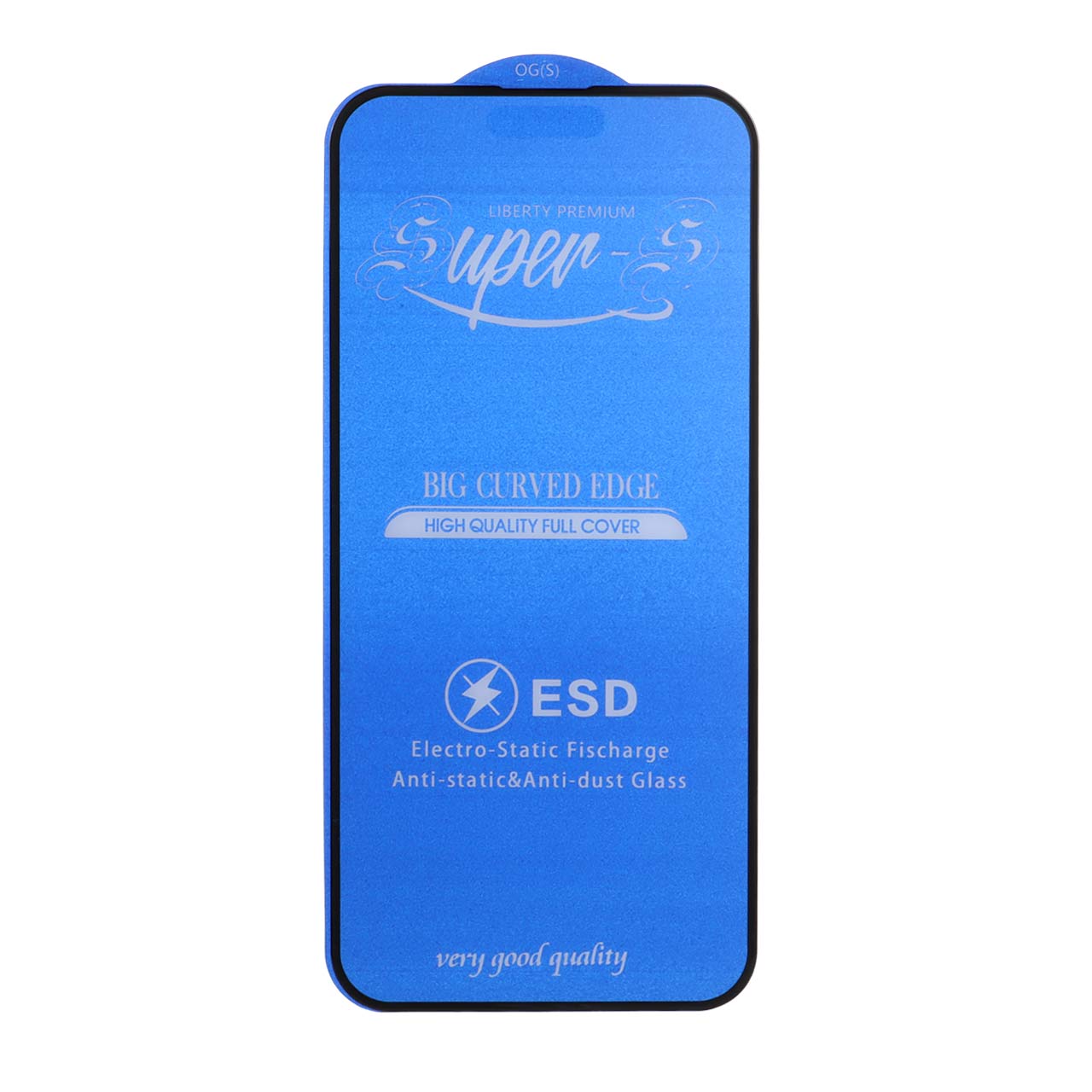 محافظ صفحه نمایش شیشه ای آنتی استاتیک مات Full Cover Super S-OG مدل Apple iPhone 15 Pro Max