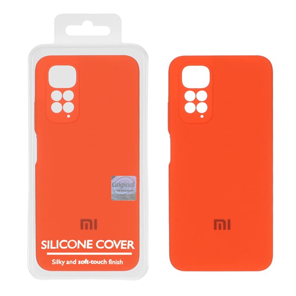 قاب سیلیکونی پاک کنی اورجینال Master Quality مدل Xiaomi Redmi Note 11 4G / Redmi Note 11S - نارنجی (پک دار)