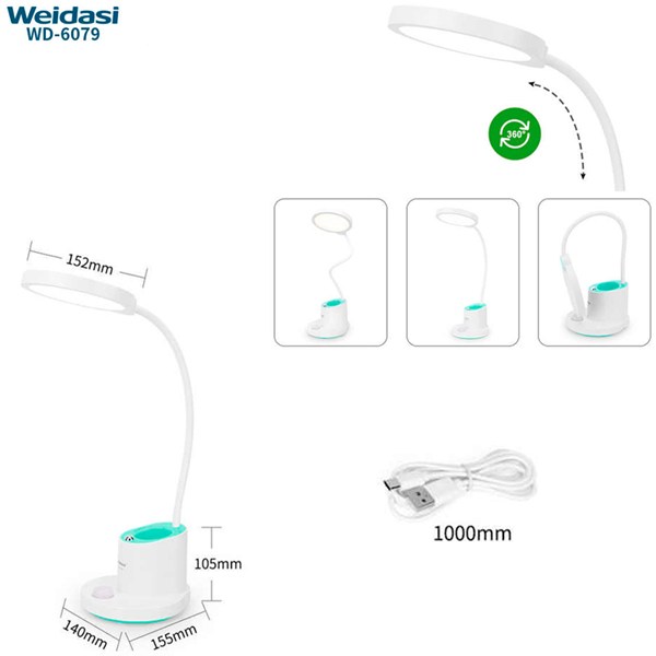 چراغ مطالعه شارژی ویداسی Weidasi WD-6079