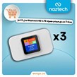 سبد 3 عددی مودم همراه Naztech 4G-LTE مدل Jet 2 - سفید