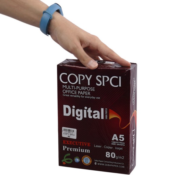 کاغذ A5 کپی SPCI دیجیتال 80 گرم بسته 500 عددی