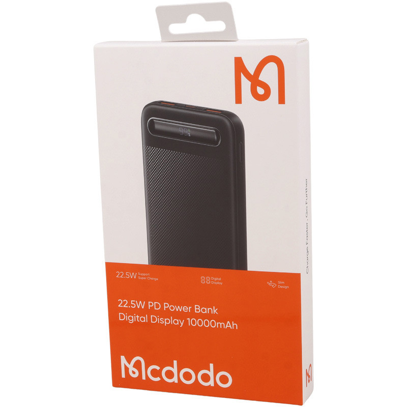 پاور بانک فست شارژ مک دودو MC-388 QC PD 22.5W ظرفیت 10000 میلی آمپر ساعت