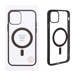 قاب شفاف دور رنگی Apple iPhone 11 Pro Max با قابلیت شارژ MagSafe - مشکی (پک دار) - MPS